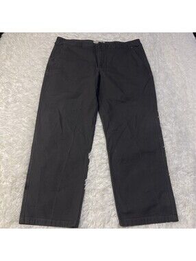 Duck Camp Brush Pants Mens 42R Gray Canvas Heavy Duty